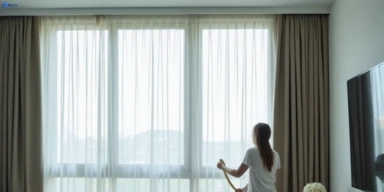 Delicate sheer drape cleaning gladstone-park-vic Matty Curtain Cleaning