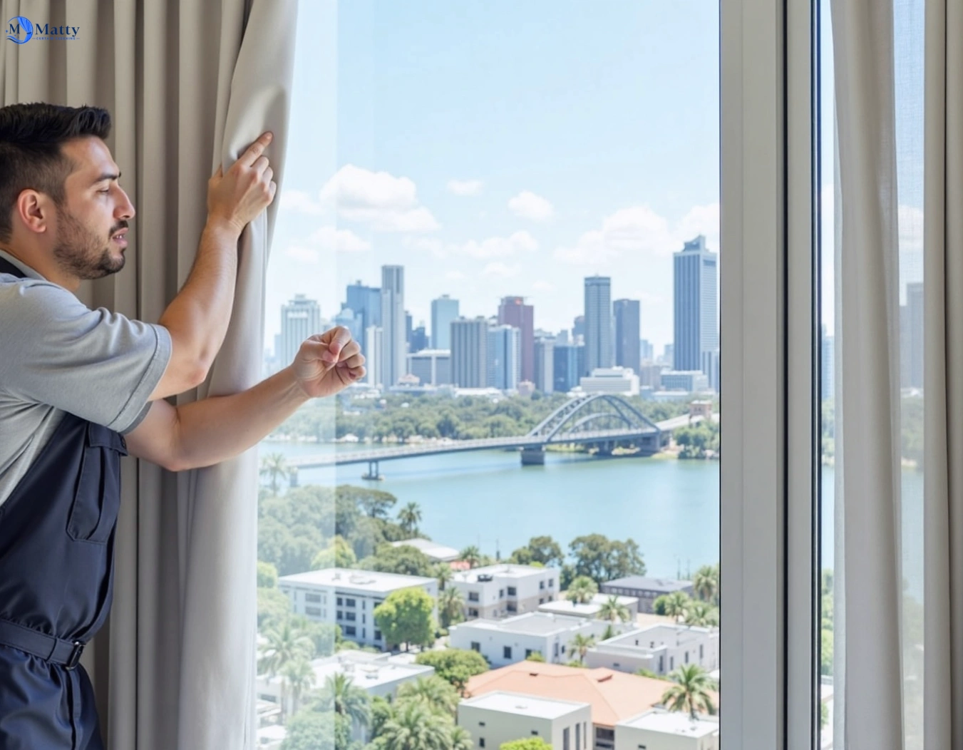 Professional curtain steam cleaning service gladstone-park-vic QLD by Matty Curtain Cleaning
