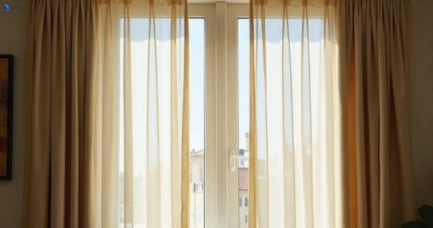 Dull dusty drapes in gladstone-park-vic before professional cleaning